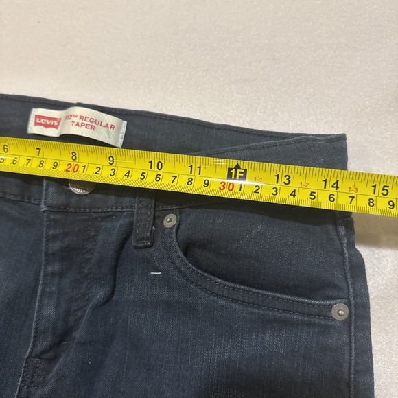 LEVIS 502 Big Kid Sz 14 27x29 Reg Dark Wash Denim Tapered Jeans Inner Adjustable - Picture 4 of 10
